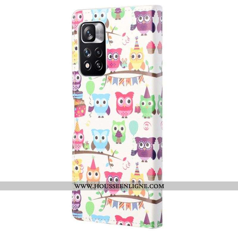 Housse Xiaomi Redmi Note 11 Pro / Note 11 Pro 5G Multiples Hiboux