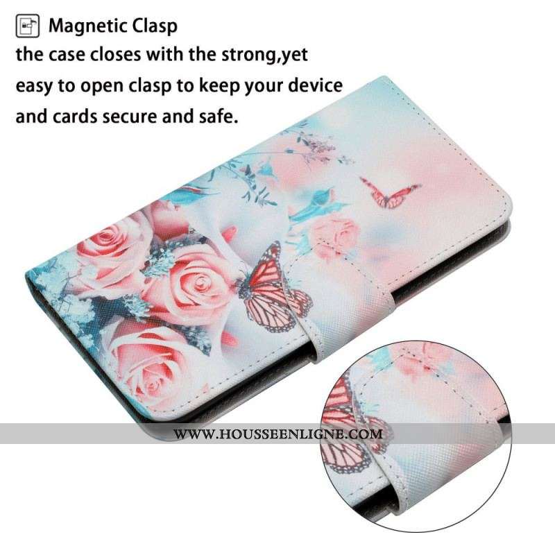 Housse Xiaomi Redmi Note 11 Pro Plus 5G Bouquet de Fleurs et Papillons