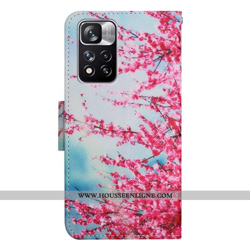 Housse Xiaomi Redmi Note 11 Pro Plus 5G Branche en Floraison à Lanière