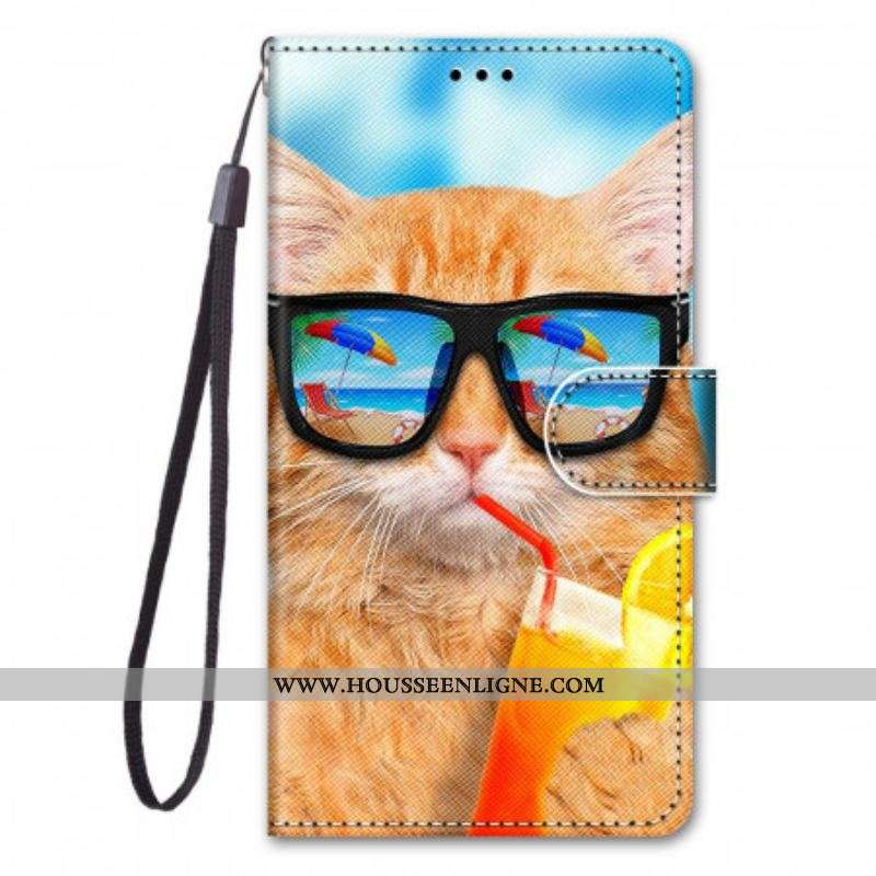 Housse Xiaomi Redmi Note 11 Pro Plus 5G Chat Star à Lanière