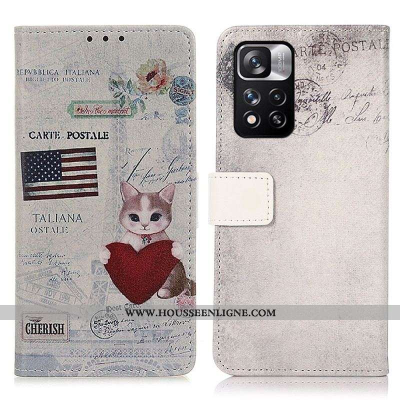 Housse Xiaomi Redmi Note 11 Pro Plus 5G Chat Voyageur