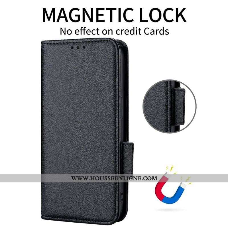 Housse Xiaomi Redmi Note 11 Pro Plus 5G Cuir Litchi Double Fermoir