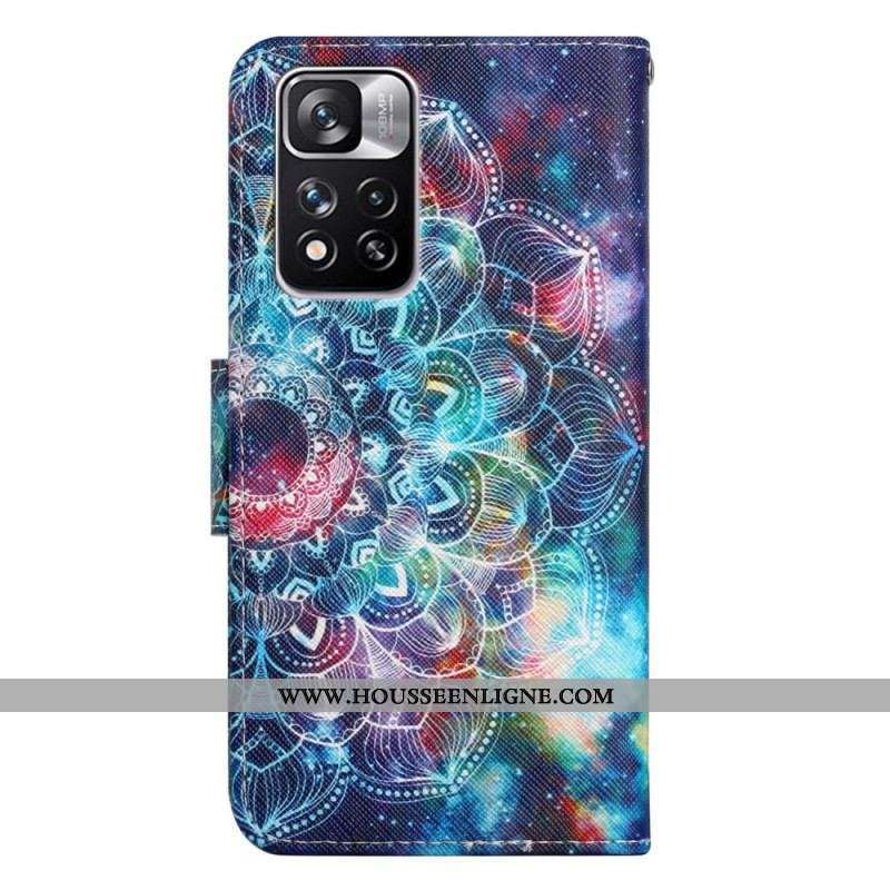 Housse Xiaomi Redmi Note 11 Pro Plus 5G Flashy Mandala à Lanière