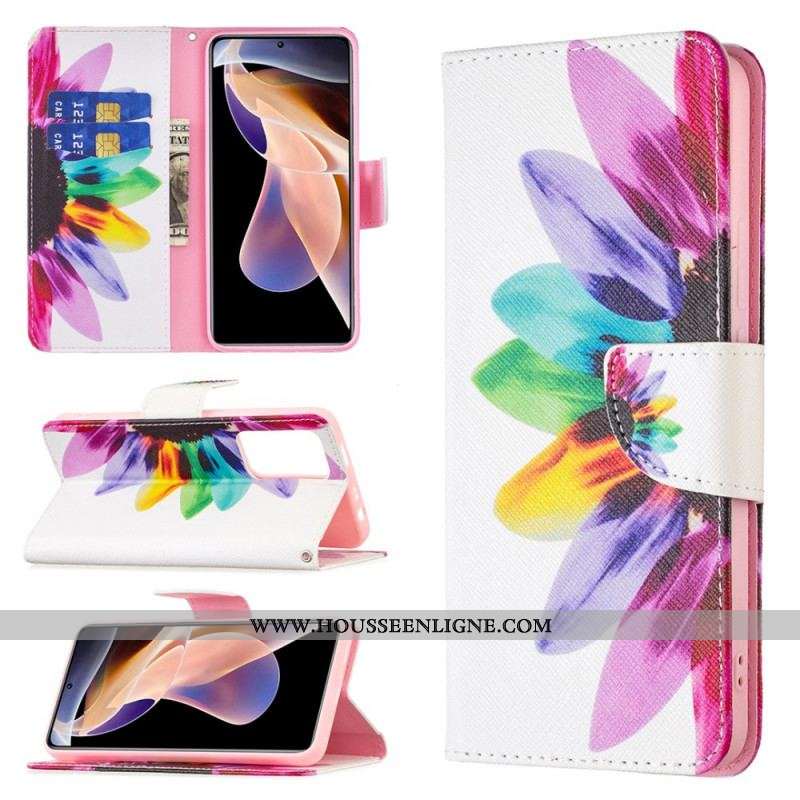 Housse Xiaomi Redmi Note 11 Pro Plus 5G Fleur Aquarelle