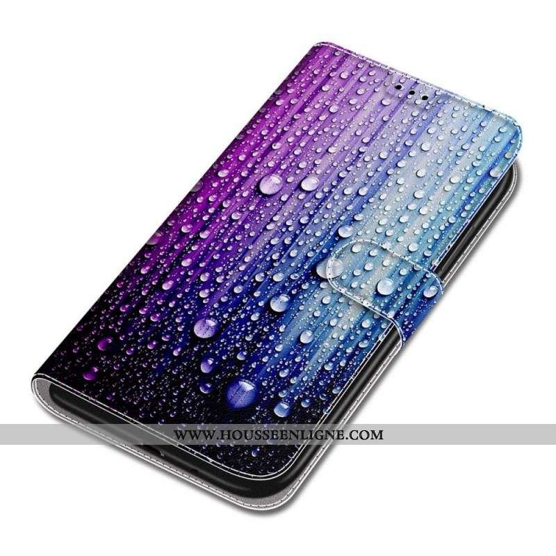 Housse Xiaomi Redmi Note 11 Pro Plus 5G Gouttes d'Eau avec Lanière