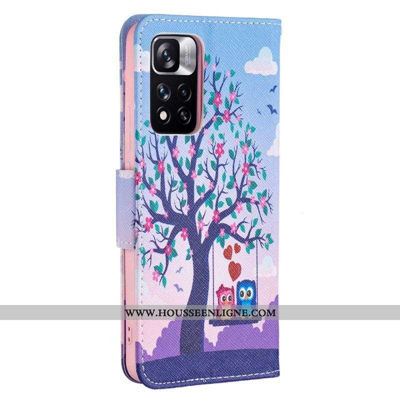 Housse Xiaomi Redmi Note 11 Pro Plus 5G Hiboux sur la Balançoire