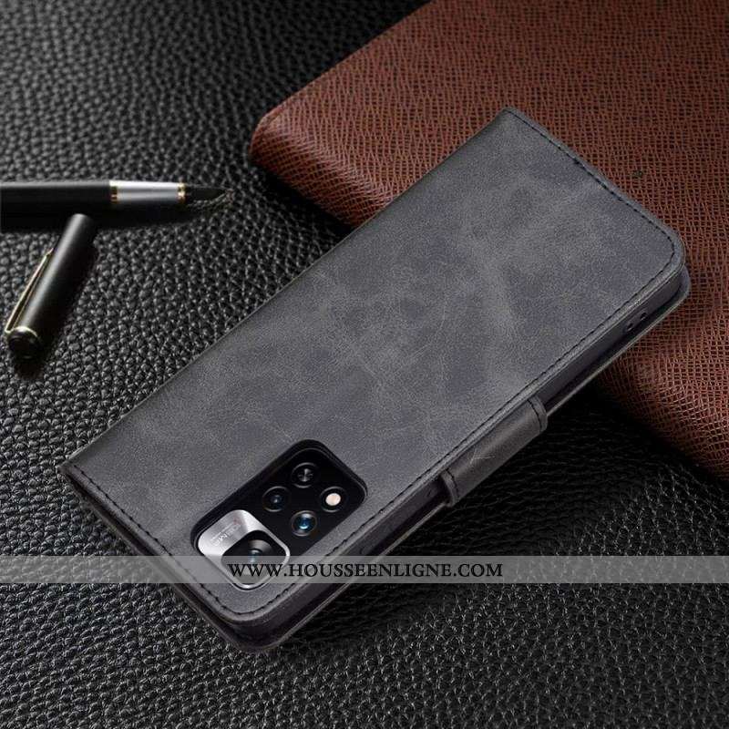 Housse Xiaomi Redmi Note 11 Pro Plus 5G Lisse Fermoir Oblique