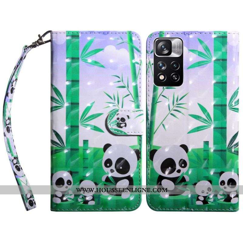Housse Xiaomi Redmi Note 11 Pro Plus 5G Pandas