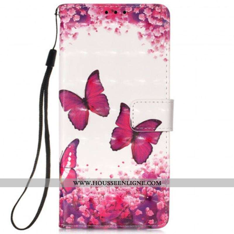 Housse Xiaomi Redmi Note 11 Pro Plus 5G Papillons Rouges