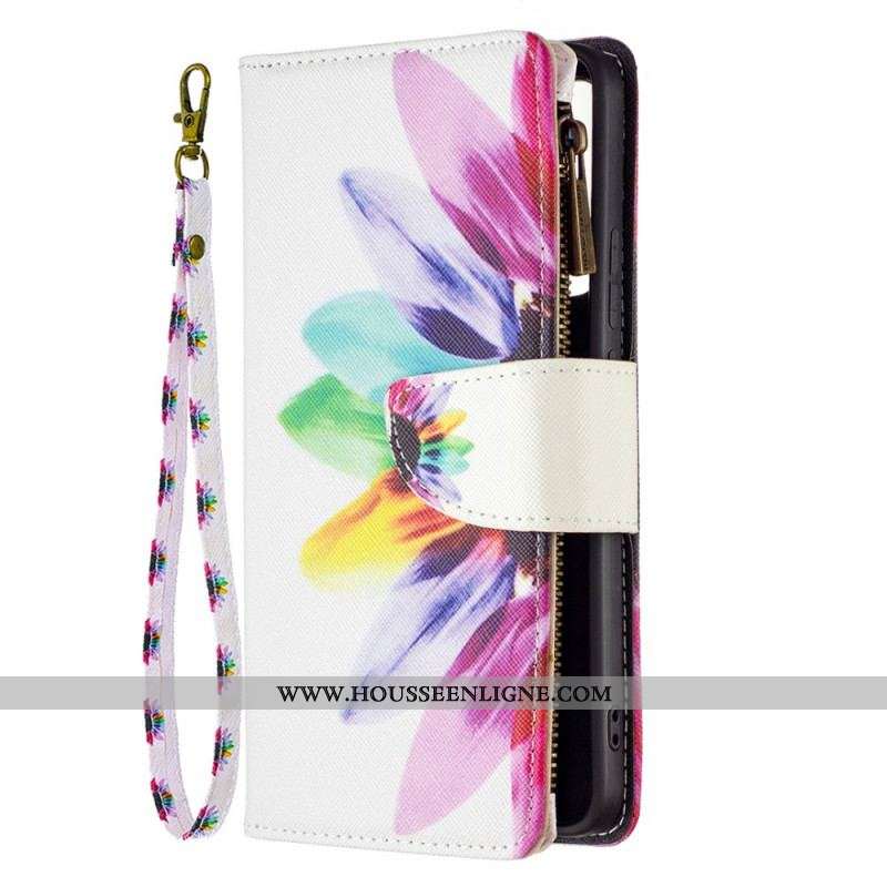 Housse Xiaomi Redmi Note 11 Pro Plus 5G Poche Zippée Fleur