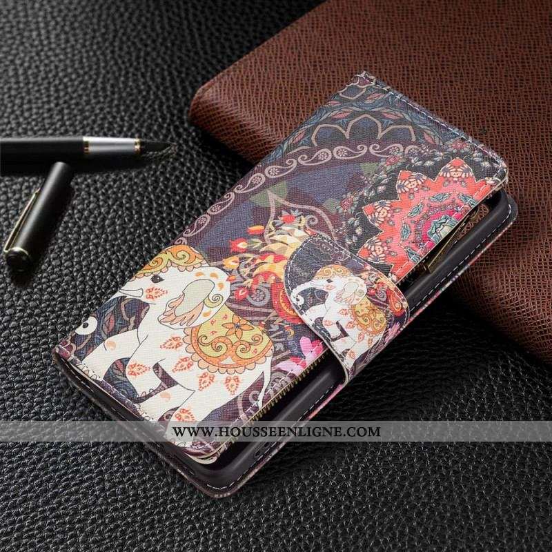 Housse Xiaomi Redmi Note 11 Pro Plus 5G Poche Zippée Éléphant