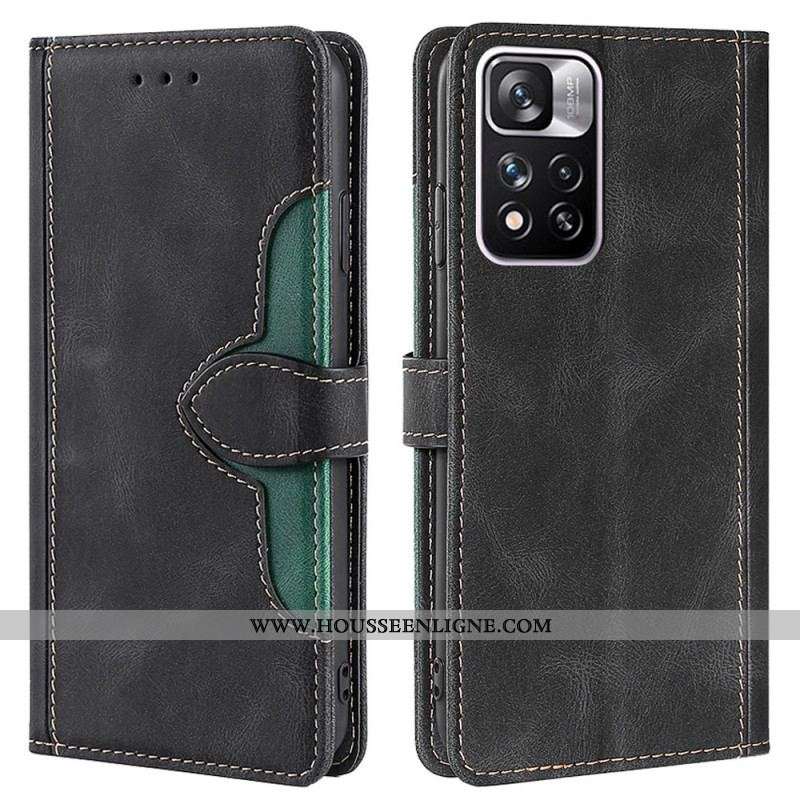 Housse Xiaomi Redmi Note 11 Pro Plus 5G Simili Cuir Bicolore Stylish