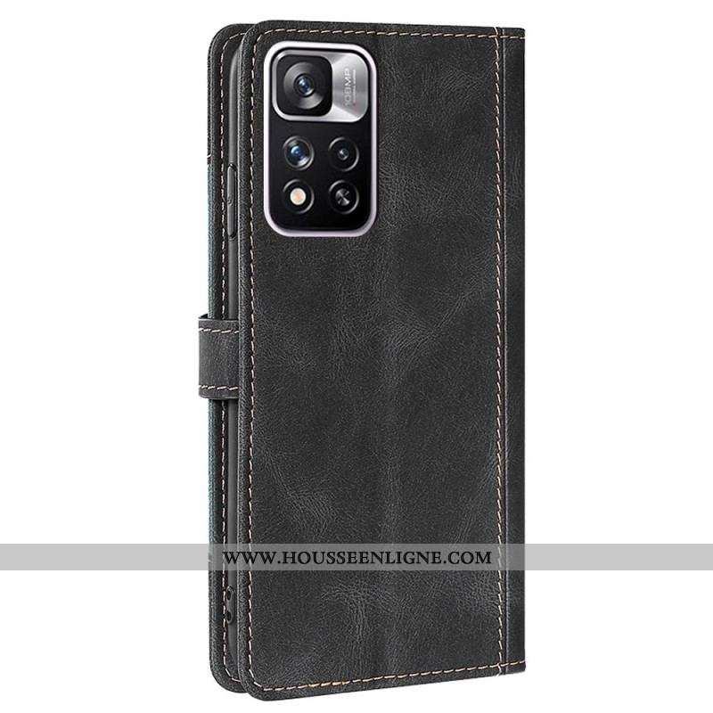 Housse Xiaomi Redmi Note 11 Pro Plus 5G Simili Cuir Bicolore Stylish