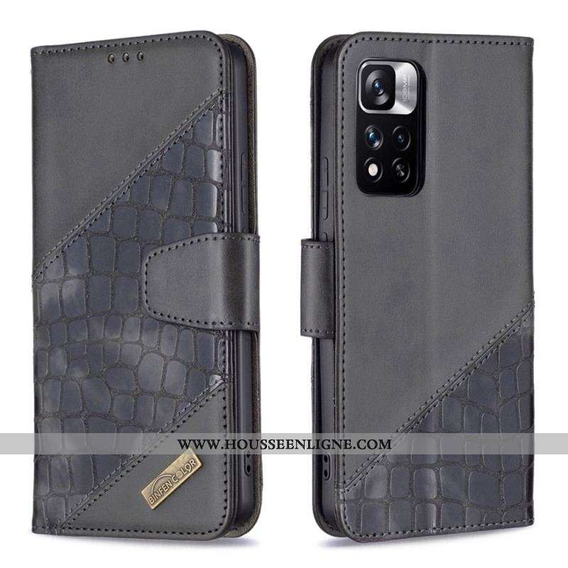 Housse Xiaomi Redmi Note 11 Pro Plus 5G Style Peau de Crocodile Binfen Color
