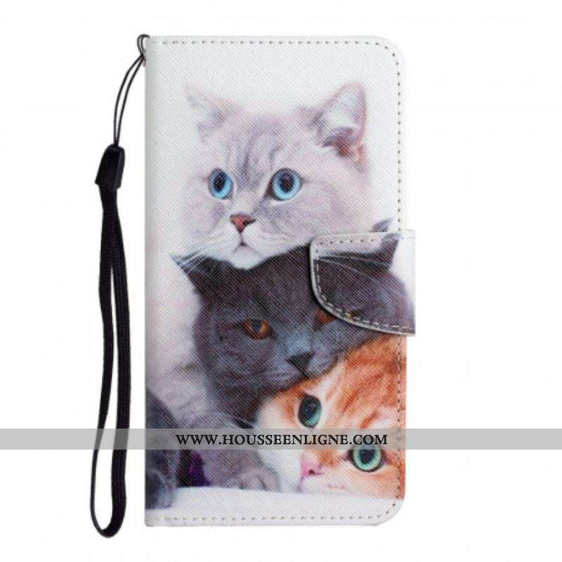 Housse Xiaomi Redmi Note 11 Pro Plus 5G Tas de Chats Lanière