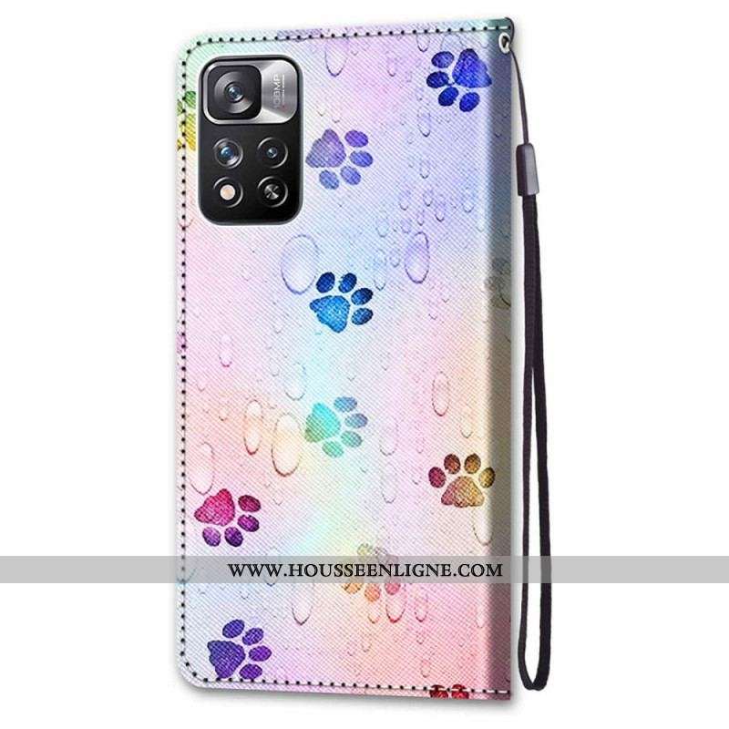 Housse Xiaomi Redmi Note 11 Pro Plus 5G Traces de Chat
