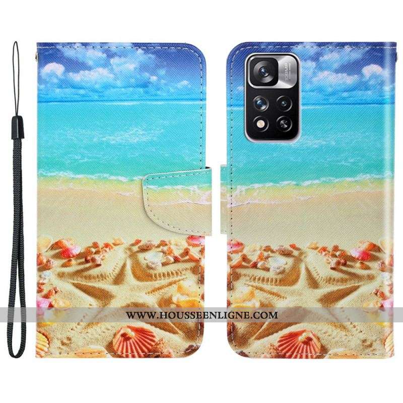 Housse Xiaomi Redmi Note 11 Pro Plus 5g Plage à Lanière