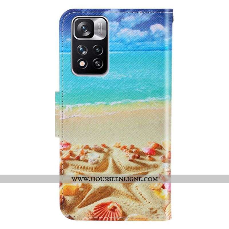 Housse Xiaomi Redmi Note 11 Pro Plus 5g Plage à Lanière