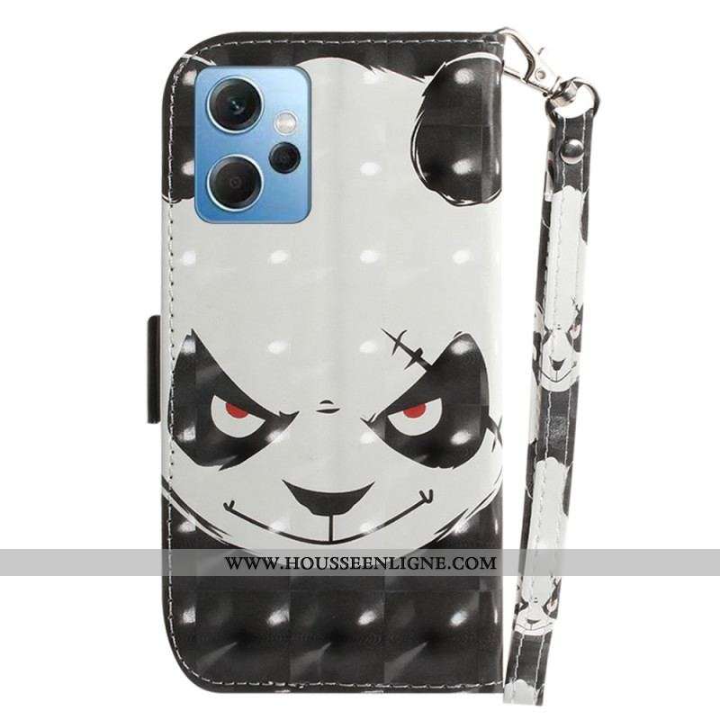 Housse Xiaomi Redmi Note 12 4G Angry Panda à Lanière