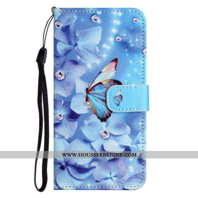 Housse Xiaomi Redmi Note 12 4G Bleue à Lanière