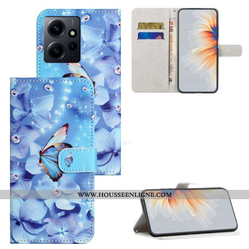 Housse Xiaomi Redmi Note 12 4G Bleue à Lanière
