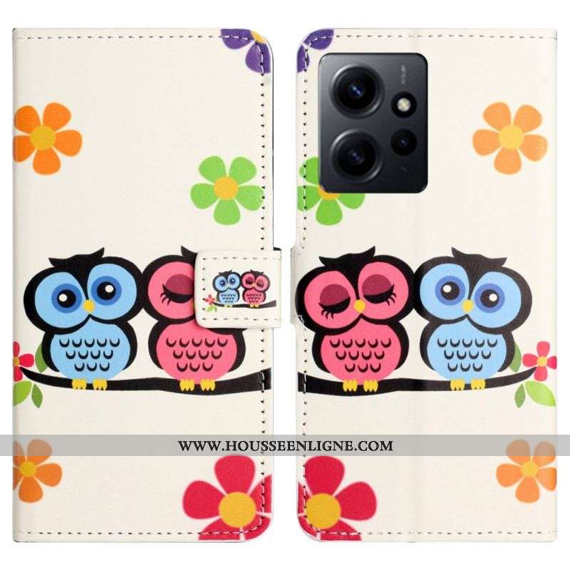 Housse Xiaomi Redmi Note 12 4G Couple de Hiboux