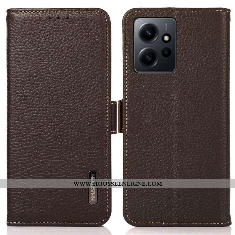 Housse Xiaomi Redmi Note 12 4G Cuir Litchi KHAZNEH RFID