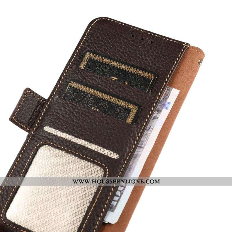 Housse Xiaomi Redmi Note 12 4G Cuir Litchi KHAZNEH RFID