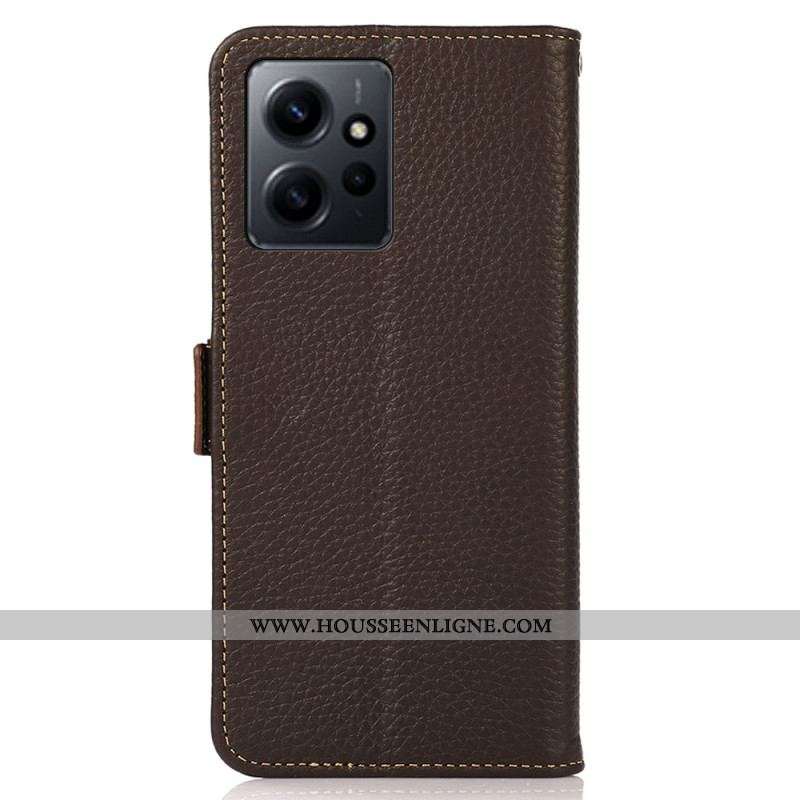 Housse Xiaomi Redmi Note 12 4G Cuir Litchi KHAZNEH RFID