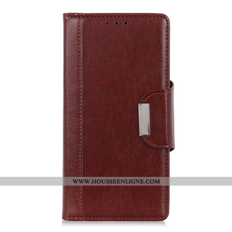 Housse Xiaomi Redmi Note 12 4G Fermoir Argenté