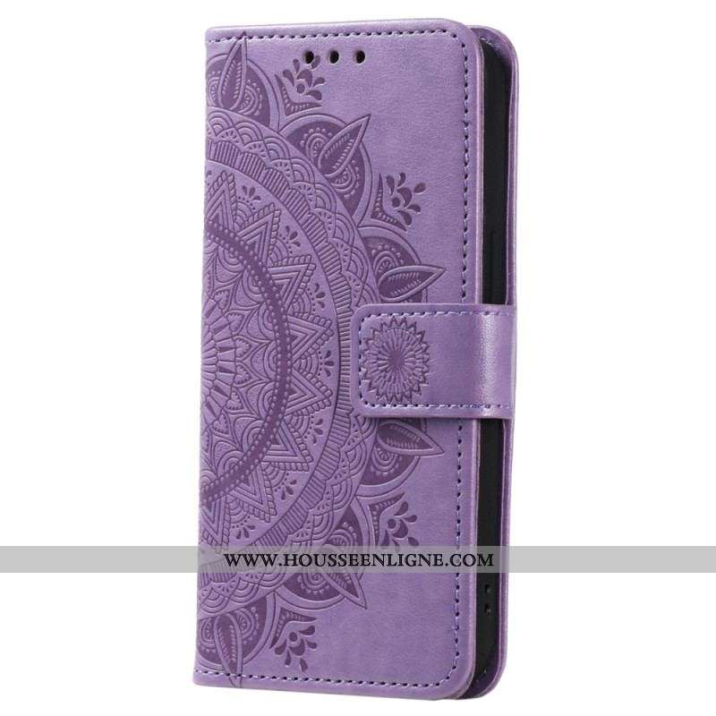 Housse Xiaomi Redmi Note 12 4G Mandala Soleil avec Lanière