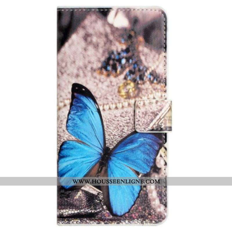 Housse Xiaomi Redmi Note 12 4G Papillon Bleu
