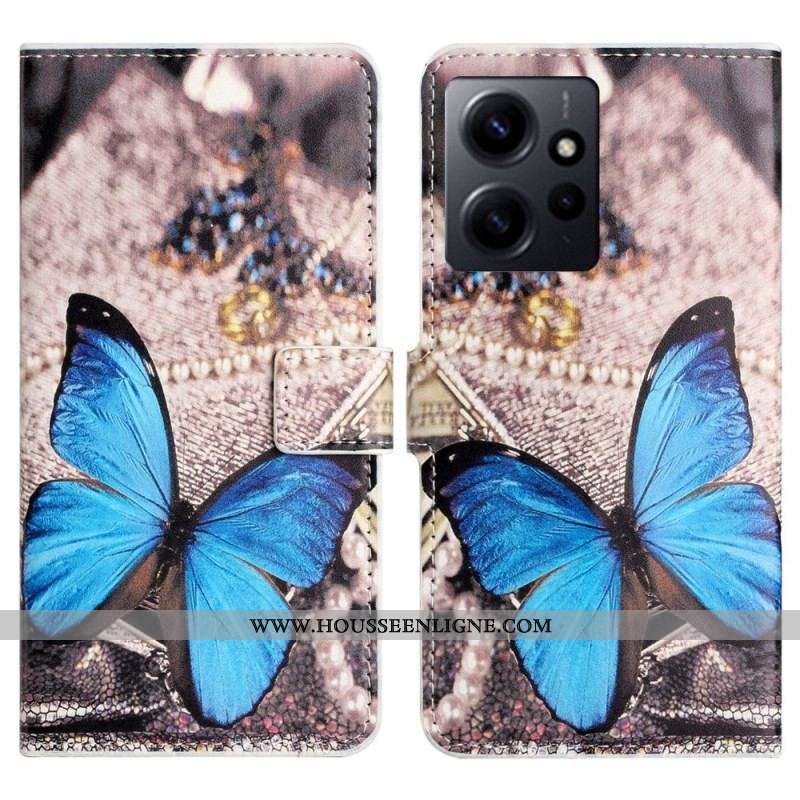 Housse Xiaomi Redmi Note 12 4G Papillon Bleu
