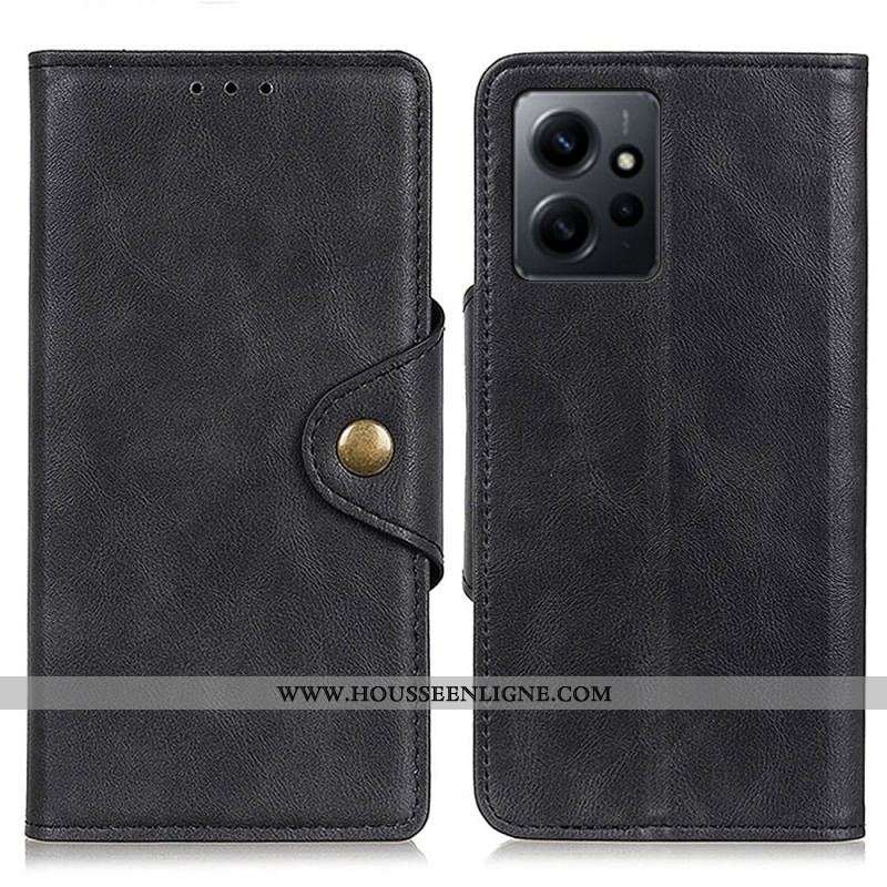 Housse Xiaomi Redmi Note 12 4G Simili Cuir Bouton Magnétique