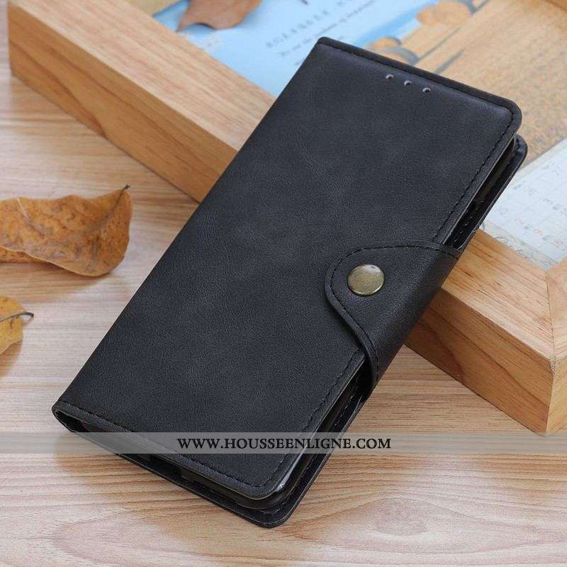 Housse Xiaomi Redmi Note 12 4G Simili Cuir Bouton Magnétique