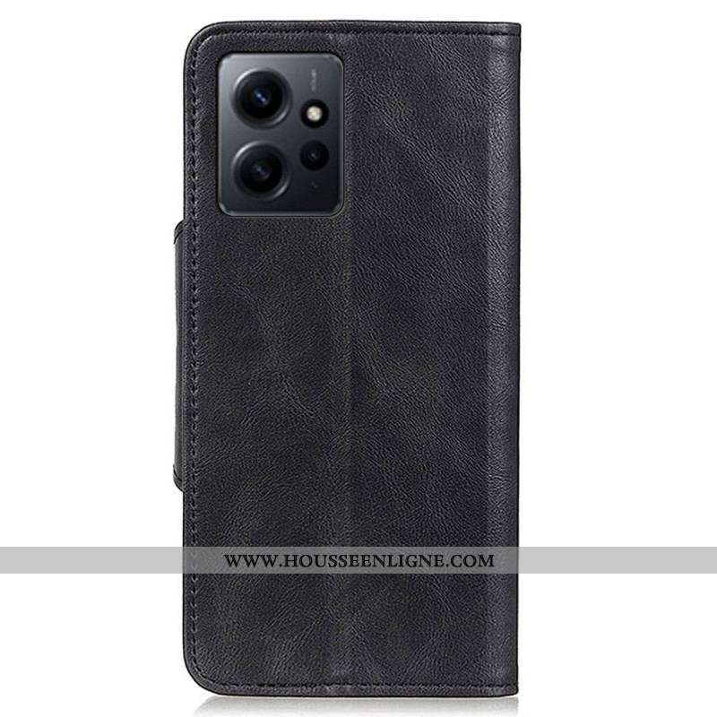 Housse Xiaomi Redmi Note 12 4G Simili Cuir Bouton Magnétique