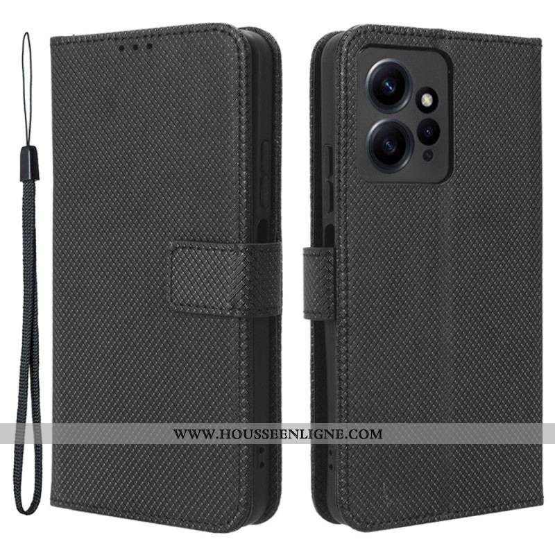 Housse Xiaomi Redmi Note 12 4G Simili Cuir Stylé à Lanière