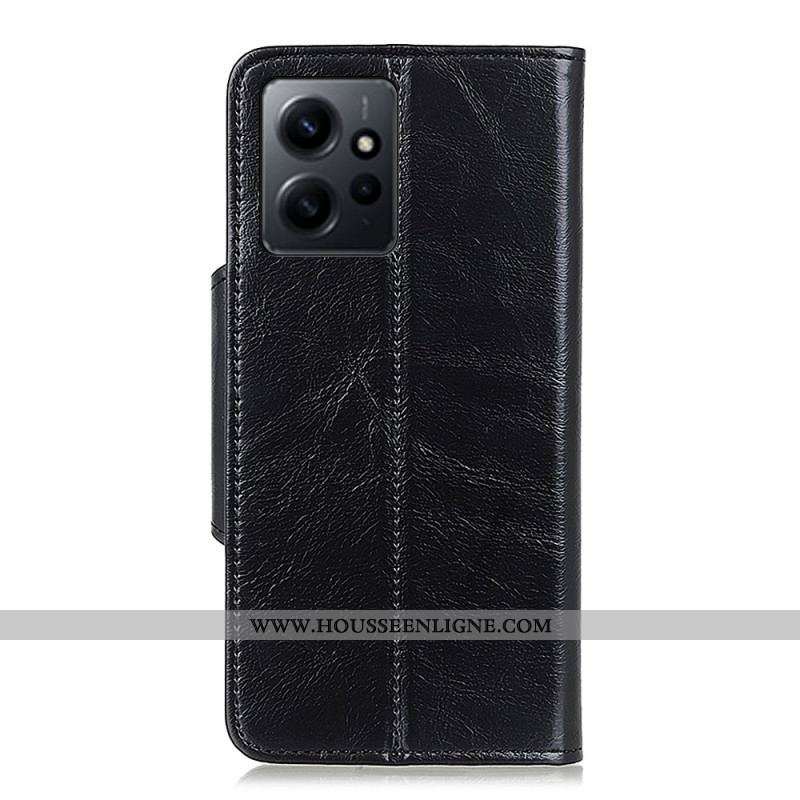 Housse Xiaomi Redmi Note 12 4G Simili Cuir Verni Bouton KHAZNEH