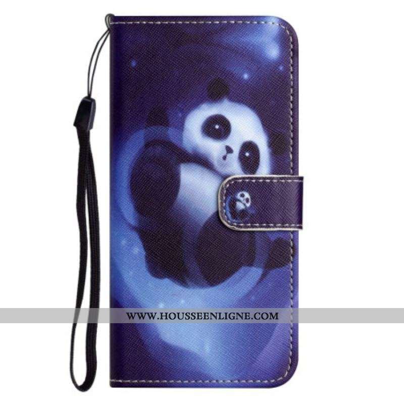 Housse Xiaomi Redmi Note 12 4G Space Panda à Lanière