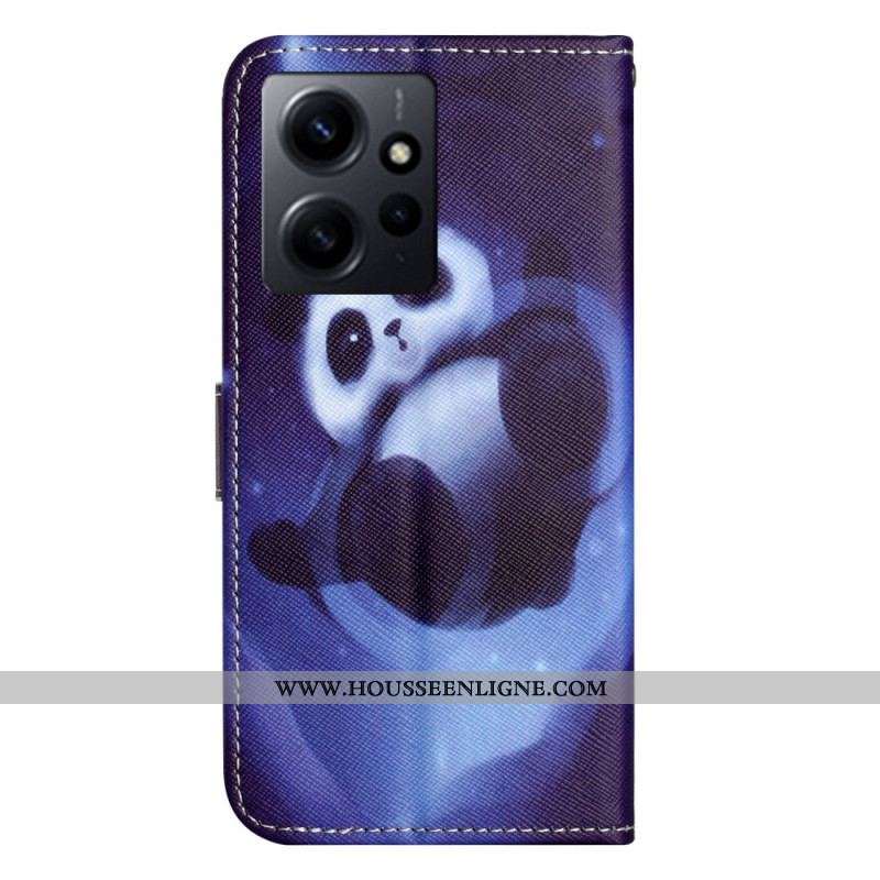 Housse Xiaomi Redmi Note 12 4G Space Panda à Lanière