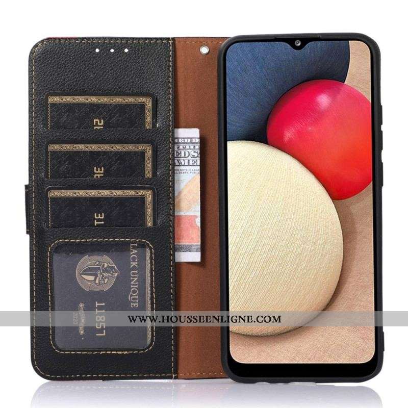 Housse Xiaomi Redmi Note 12 4G Style Litchi RFID KHAZNEH