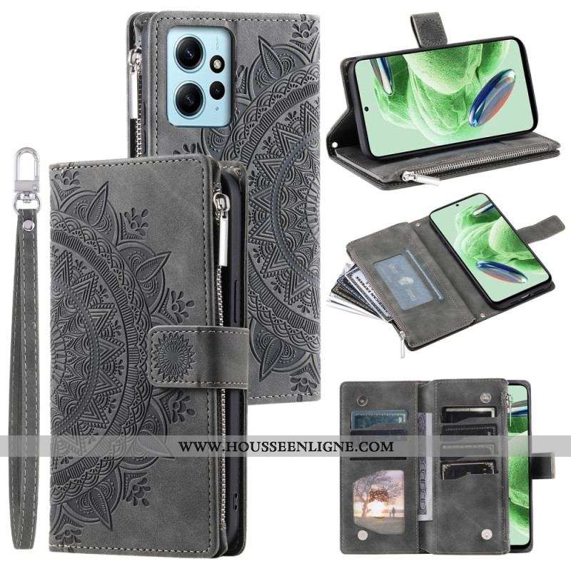 Housse Xiaomi Redmi Note 12 4G avec Porte-Monnaie Mandala