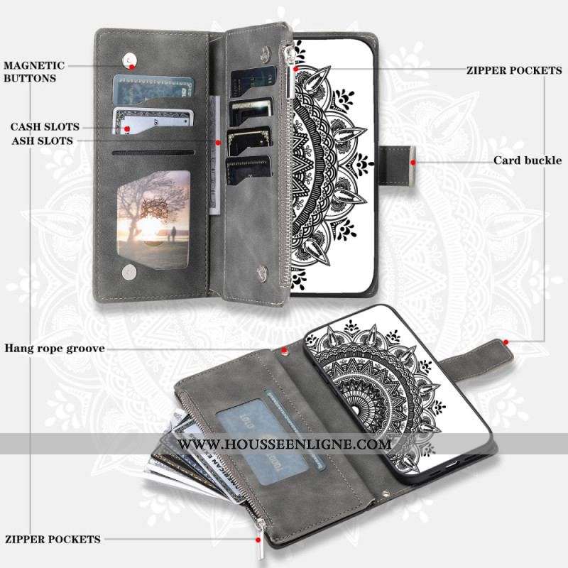 Housse Xiaomi Redmi Note 12 4G avec Porte-Monnaie Mandala