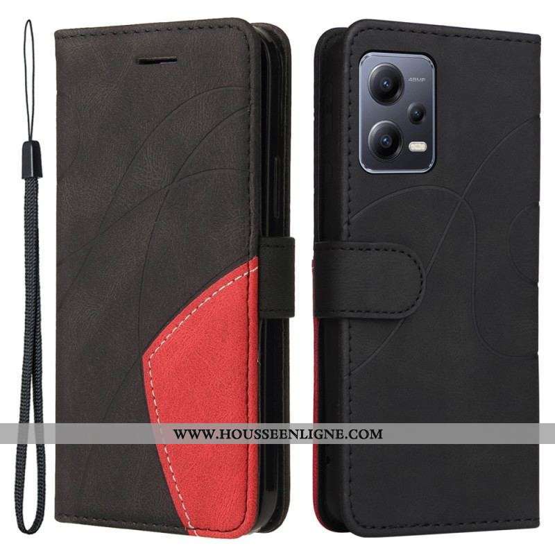 Housse Xiaomi Redmi Note 12/Poco X5 5G Bicolore à Lanière