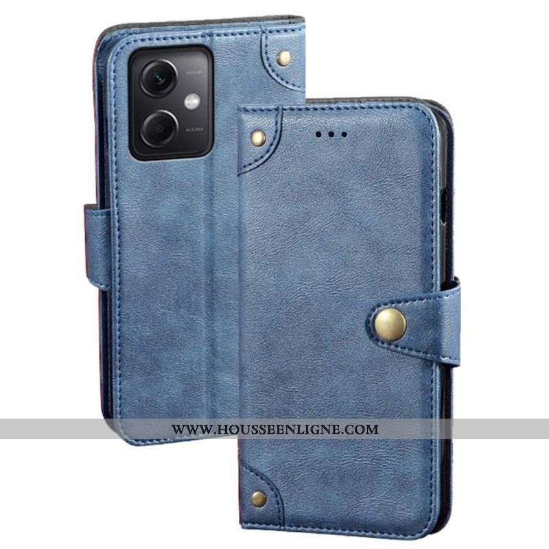Housse Xiaomi Redmi Note 12/Poco X5 5G Bouton Magnétique