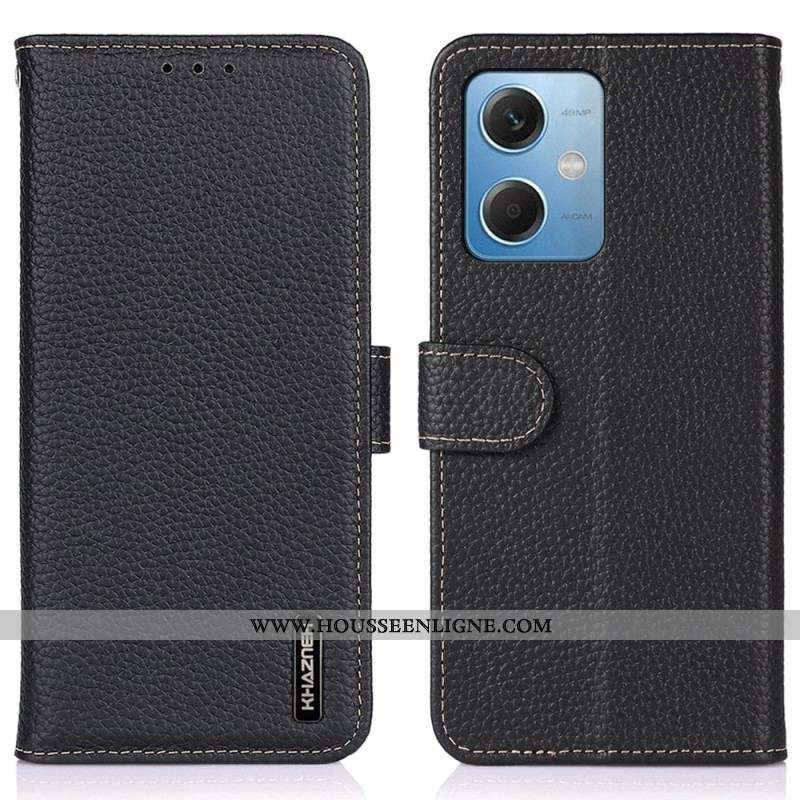Housse Xiaomi Redmi Note 12/Poco X5 5G Cuir Litchi KHAZNEH