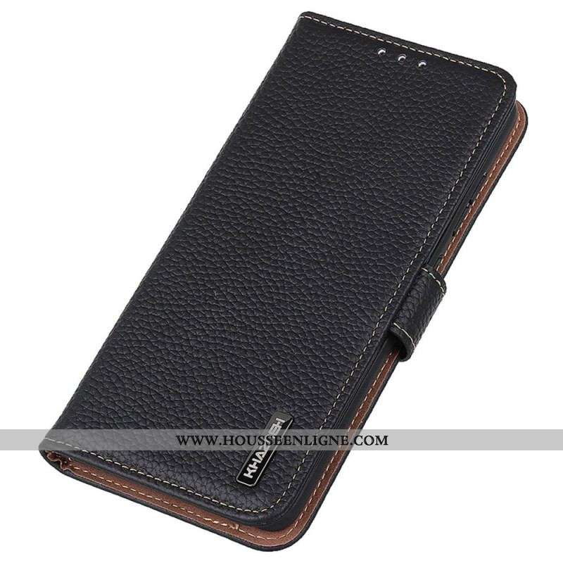 Housse Xiaomi Redmi Note 12/Poco X5 5G Cuir Litchi KHAZNEH