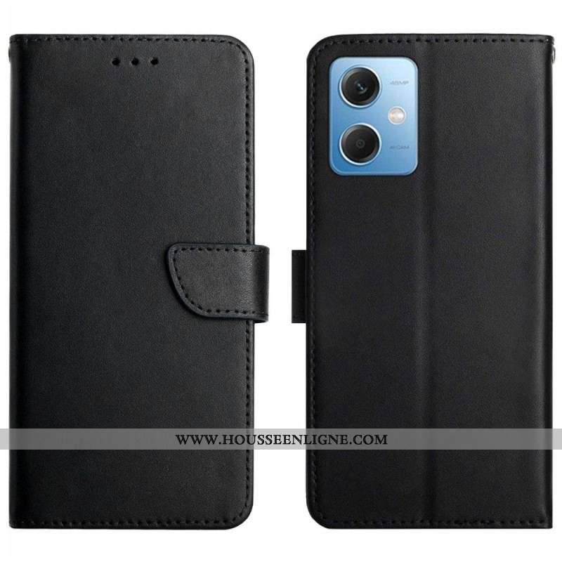Housse Xiaomi Redmi Note 12/Poco X5 5G Cuir Nappa Véritable