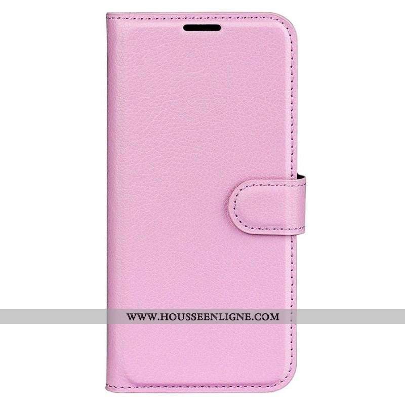 Housse Xiaomi Redmi Note 12/Poco X5 5G Effet Cuir Litchi Classique