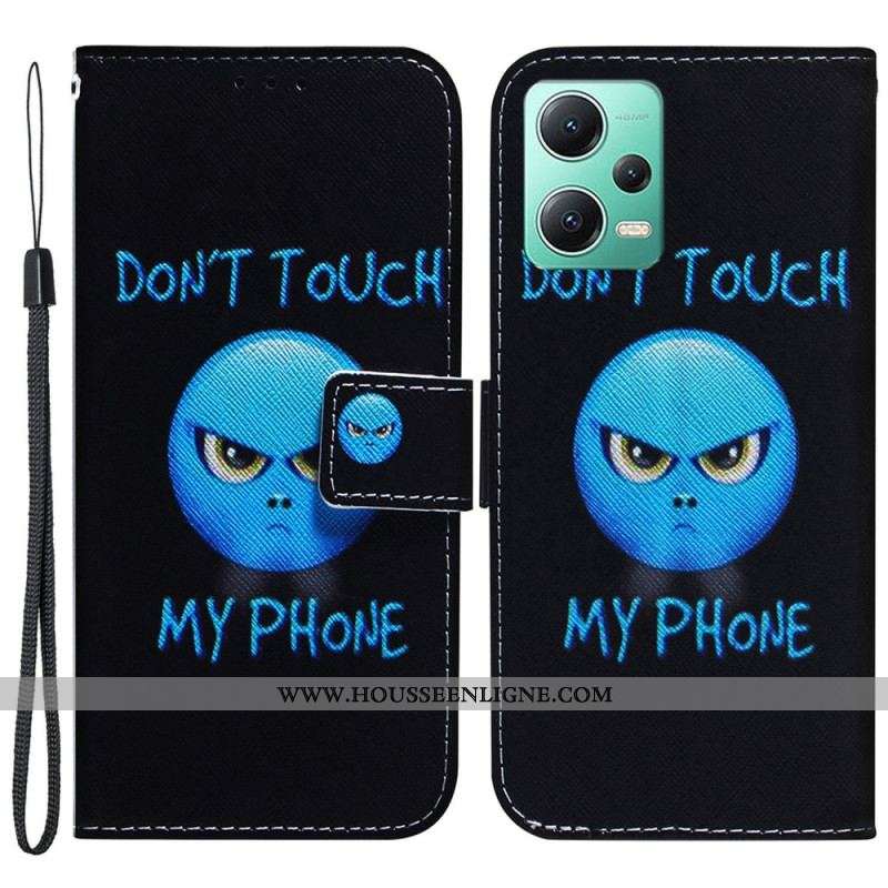 Housse Xiaomi Redmi Note 12/Poco X5 5G Emoji Phone à Lanière
